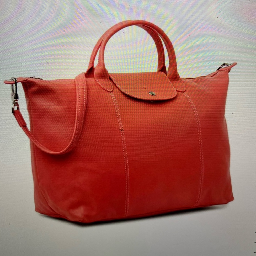 Longchamp leather strap hobo bag